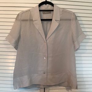 Everlane silk notch shirt